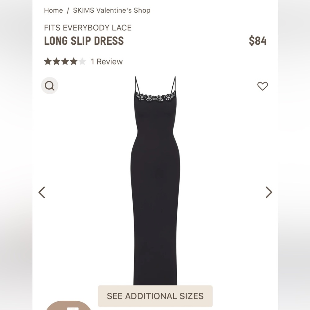 SKIMS FITS EVERYBODY LACE LONG SLIP DRESS